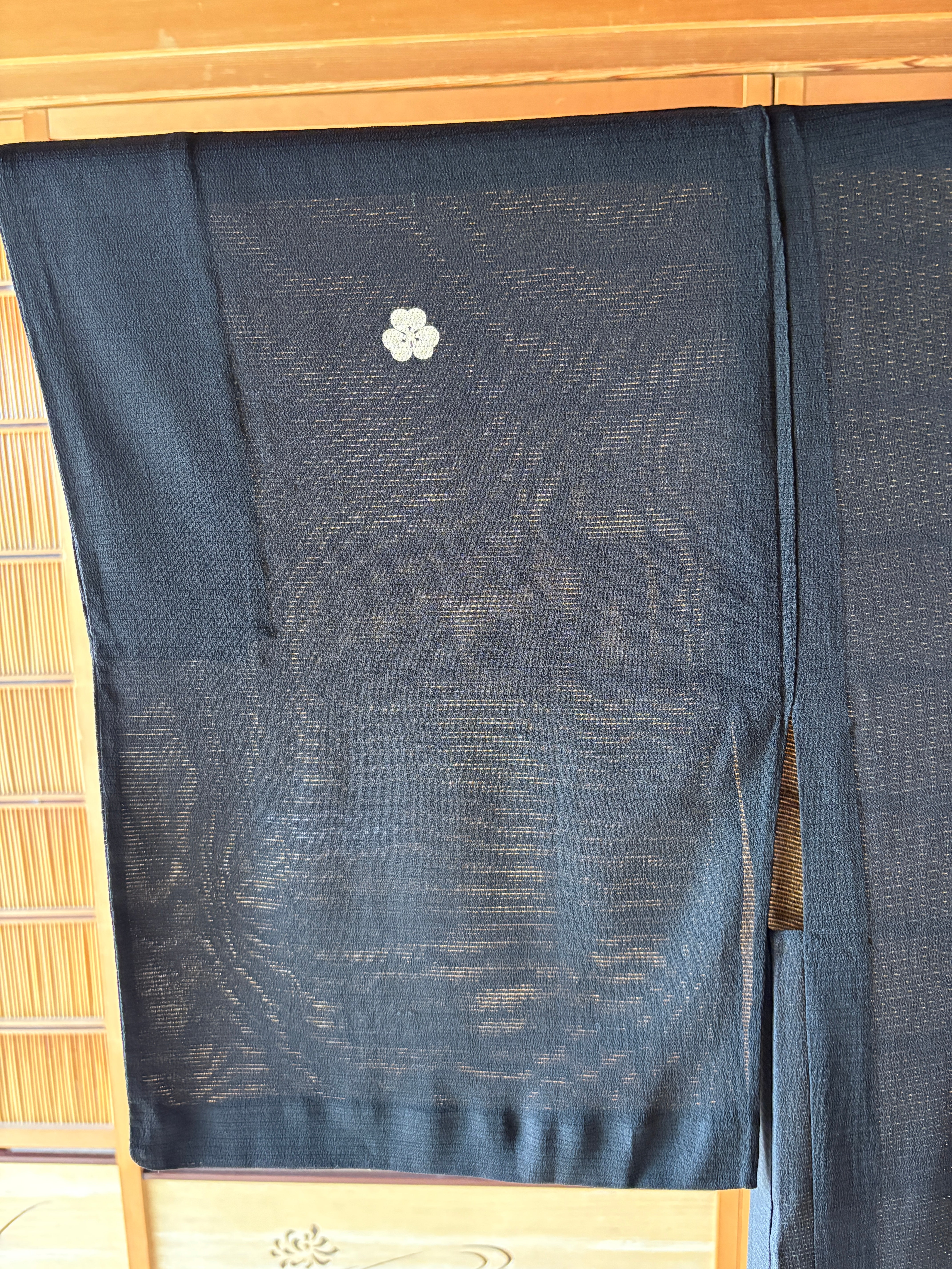 Vintage Silk Summer Haori – Black Sheer Mon-tsuki | Lightweight Japanese Kimono Jacket