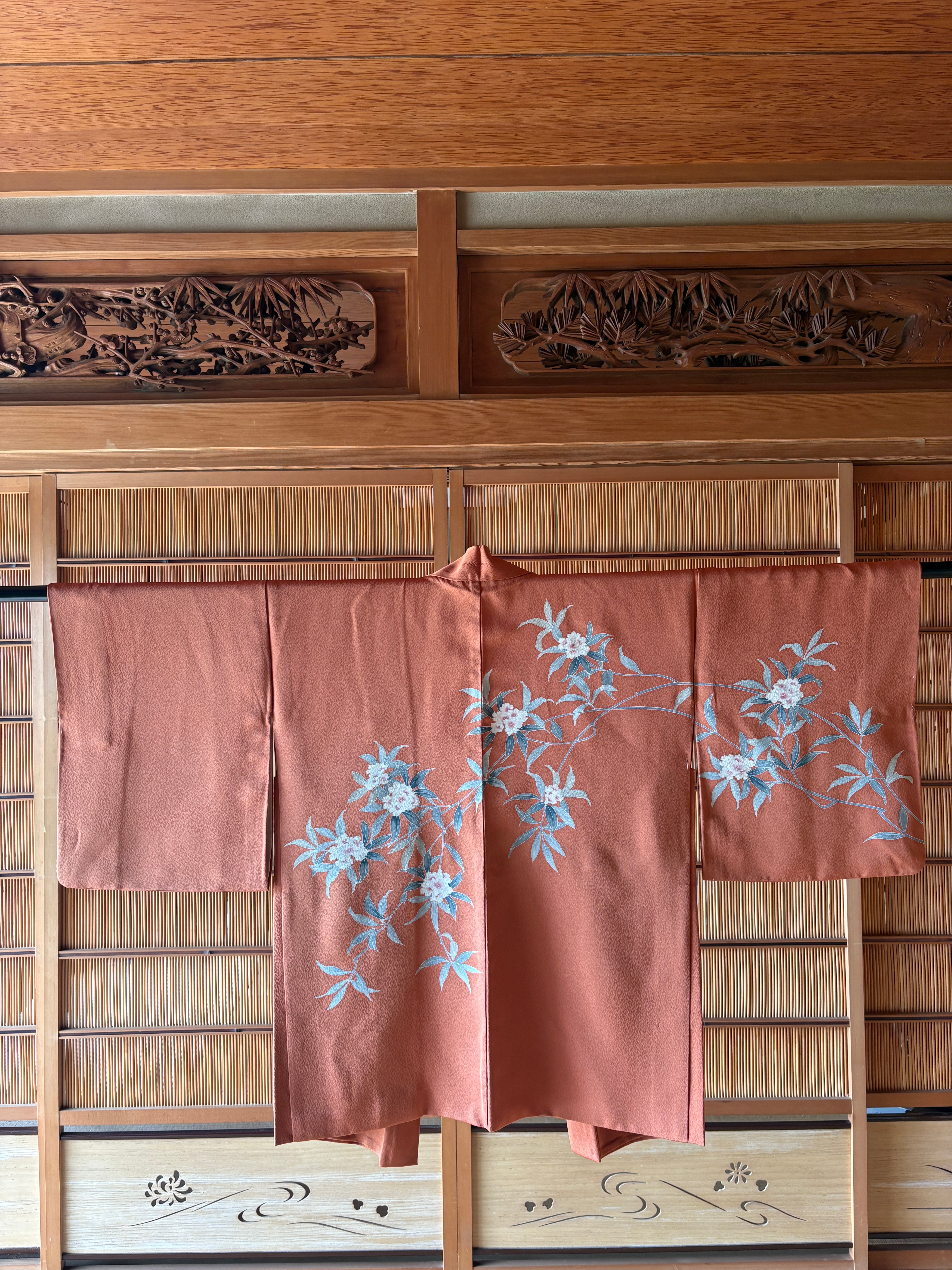 Vintage Silk Haori – Hidden Peacock Garden