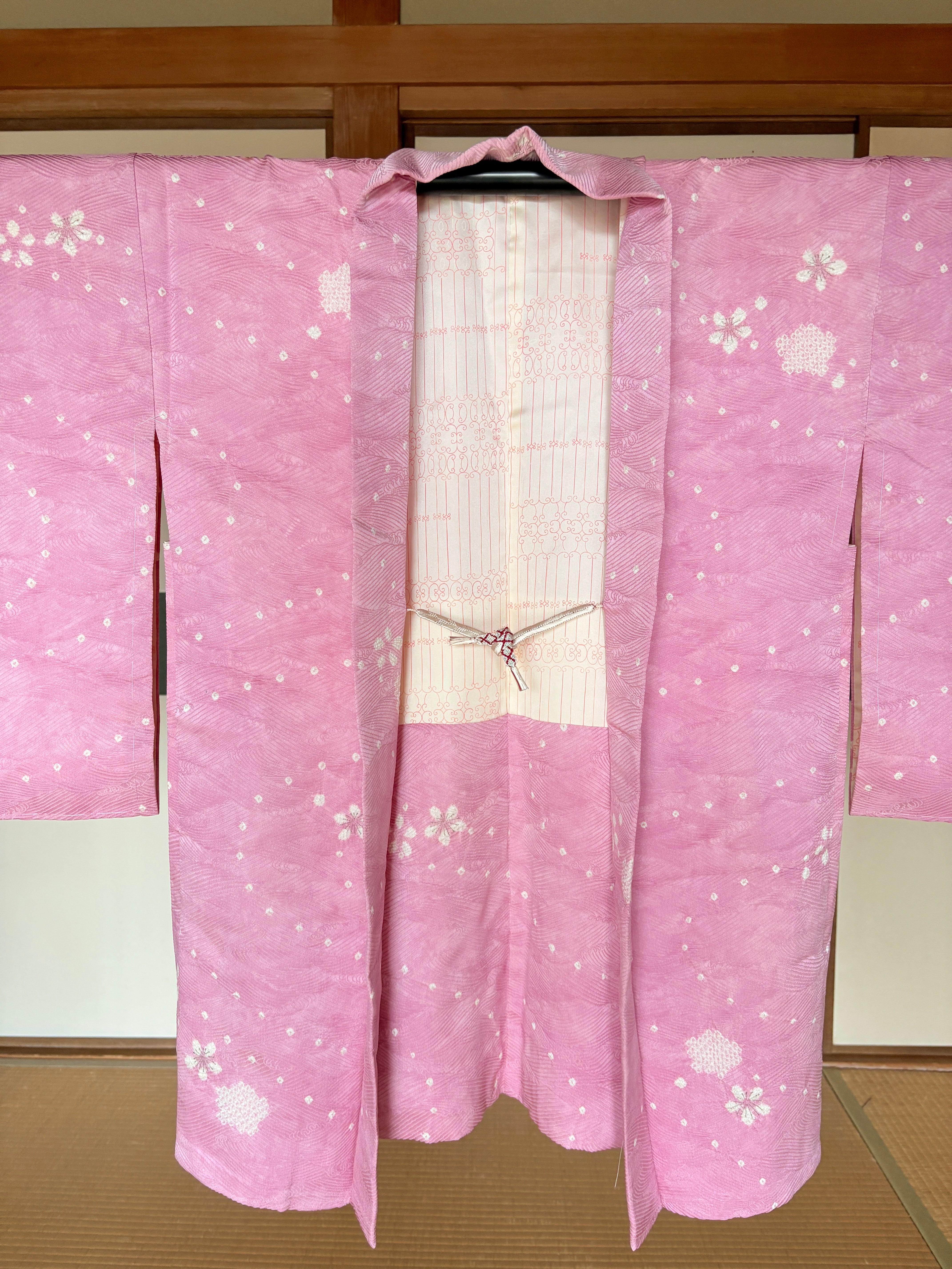 Vintage Pink Silk Haori Jacket