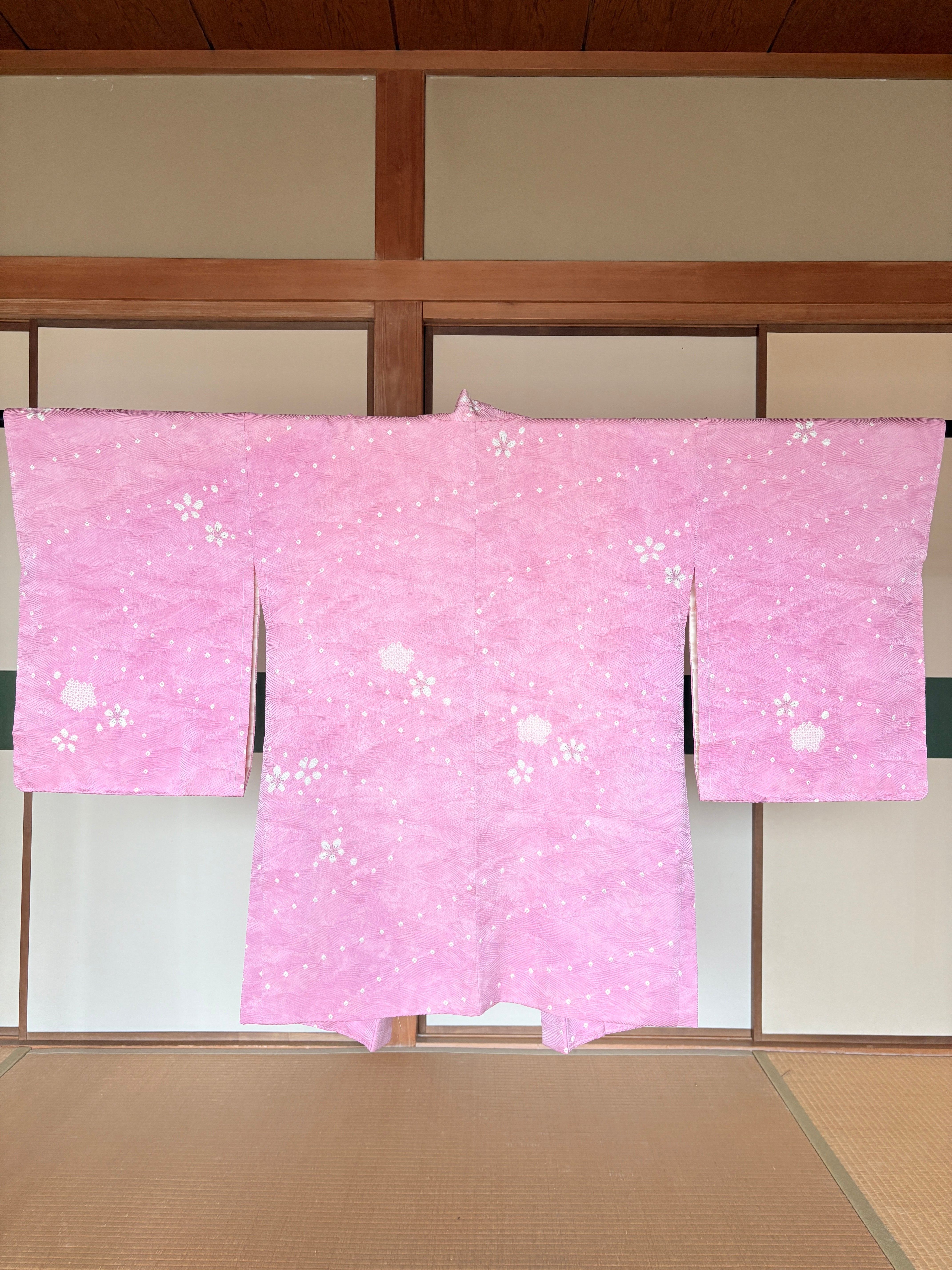 Vintage Pink Silk Haori Jacket