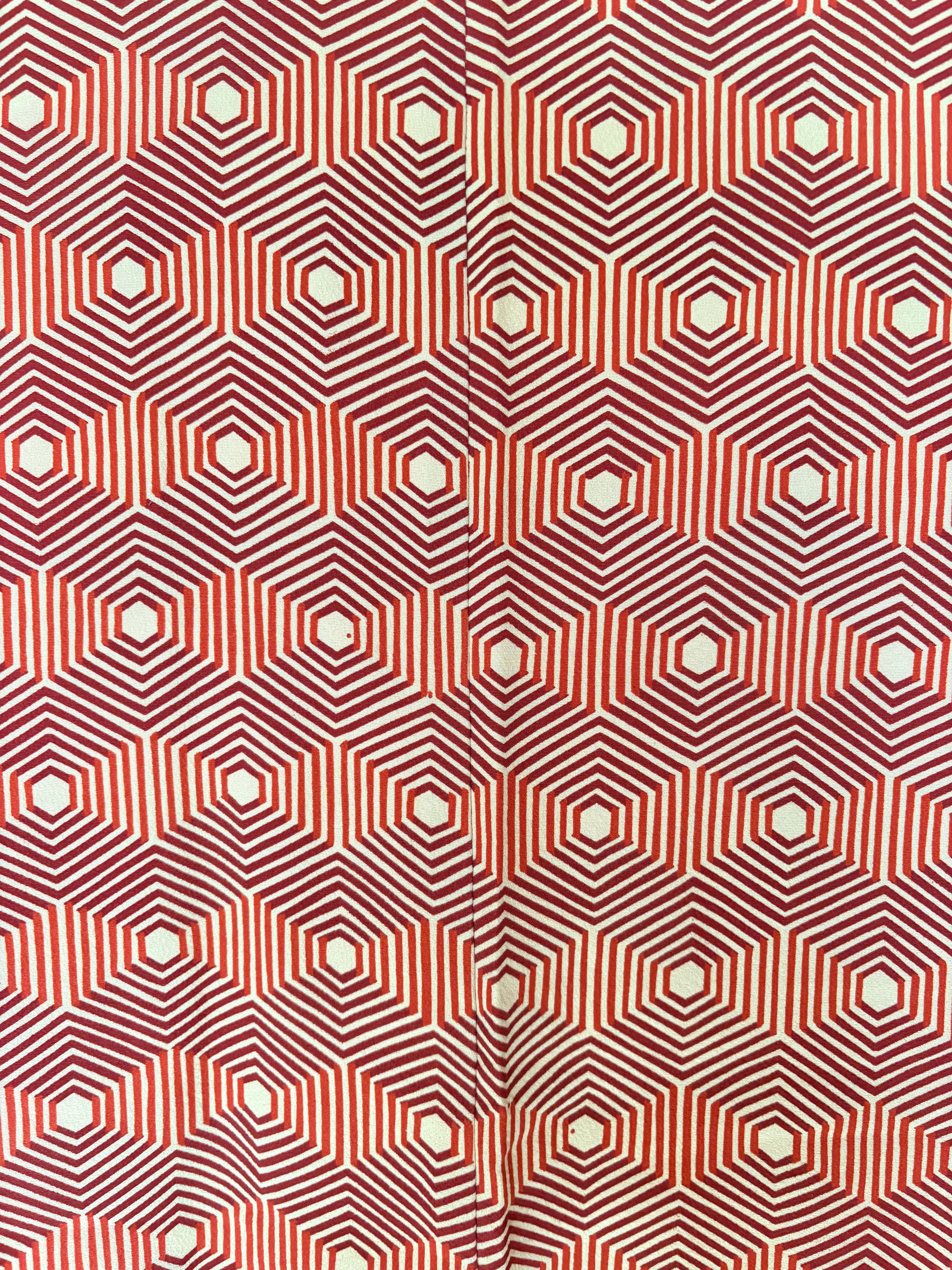 Vintage Burnt Sienna Geometric Silk Haori