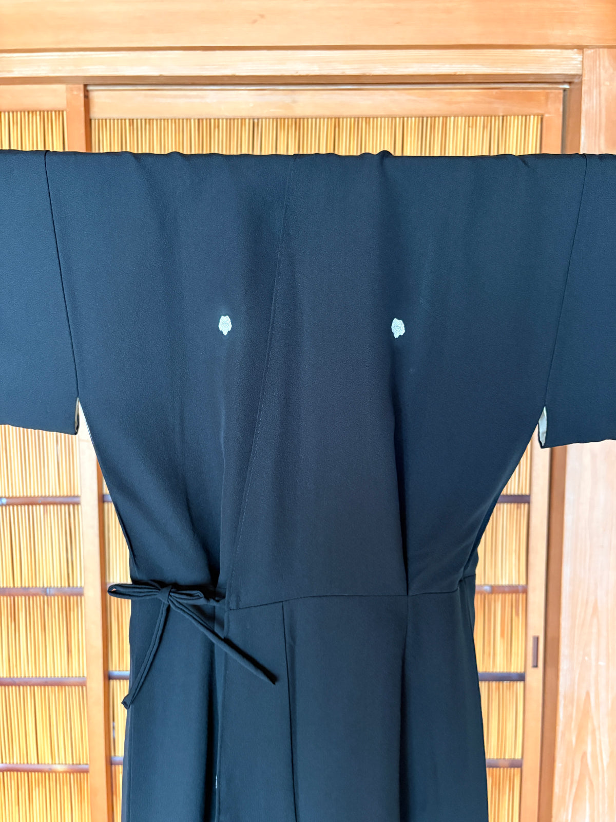 Japanese Silk Wrap Dress – Elegant Black Kimono Dress | One of a Kind