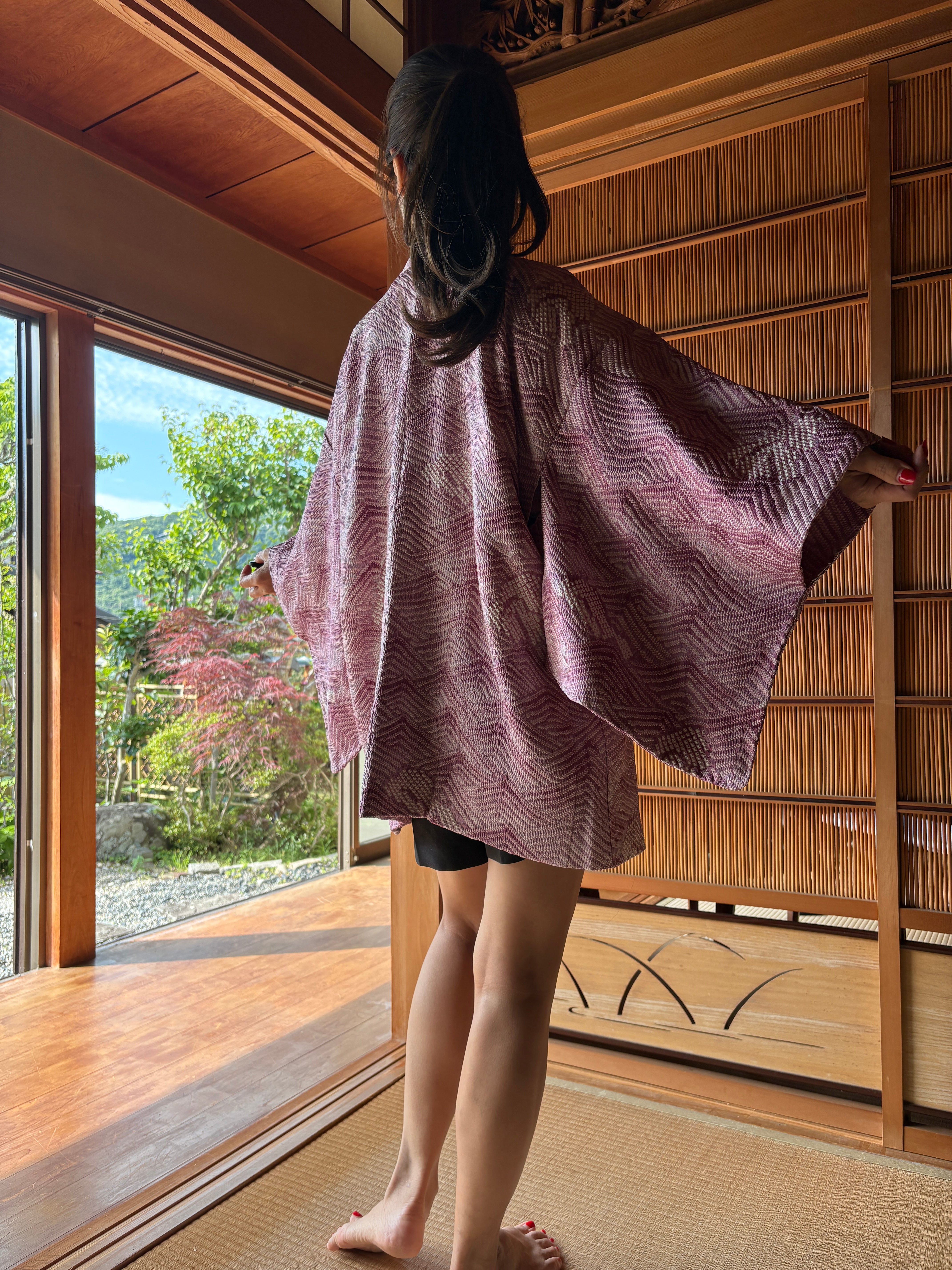 Silk Wave Shibori Haori