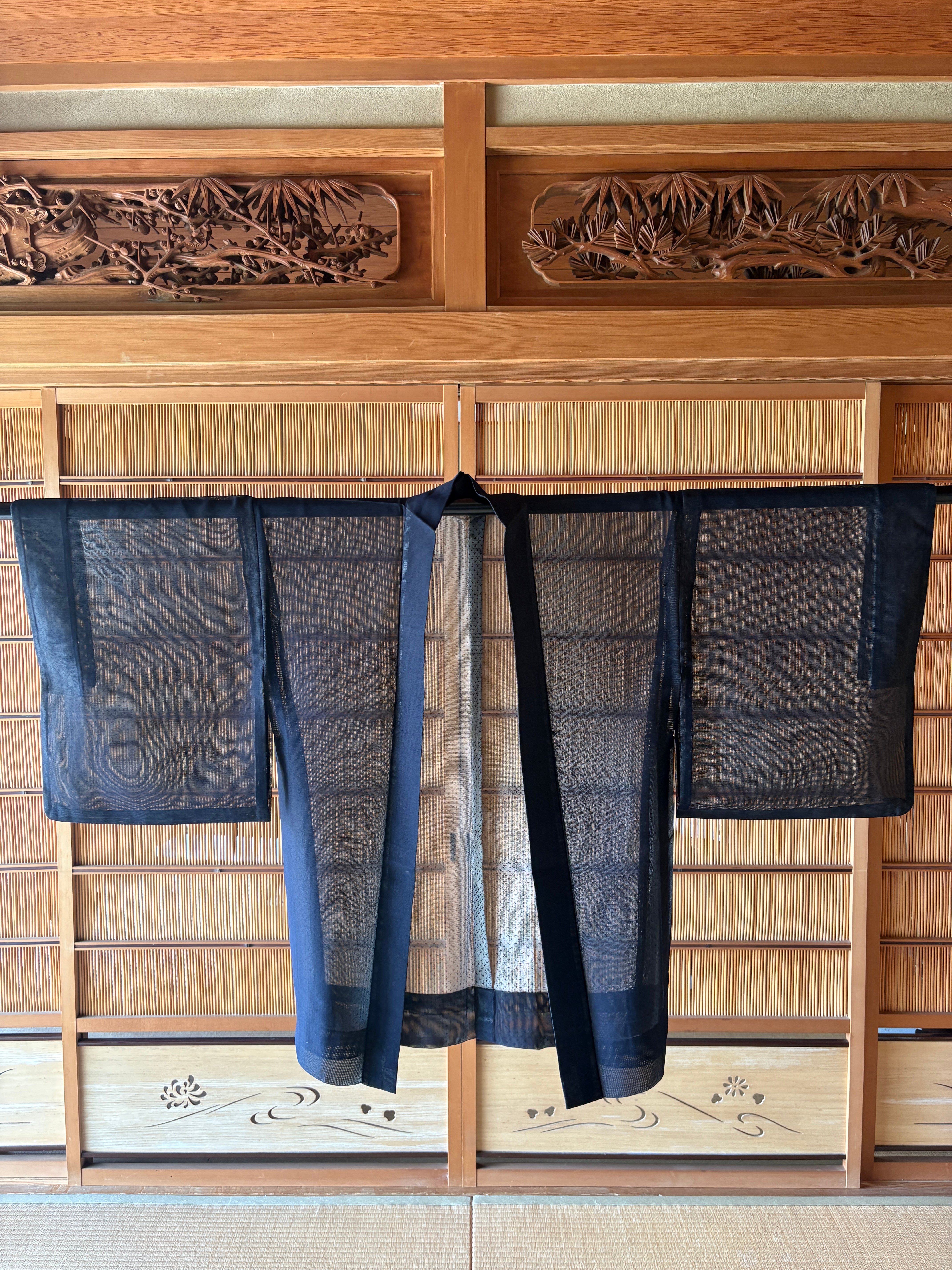 Vintage Ro Silk Haori Jacket – Sheer Black Silk