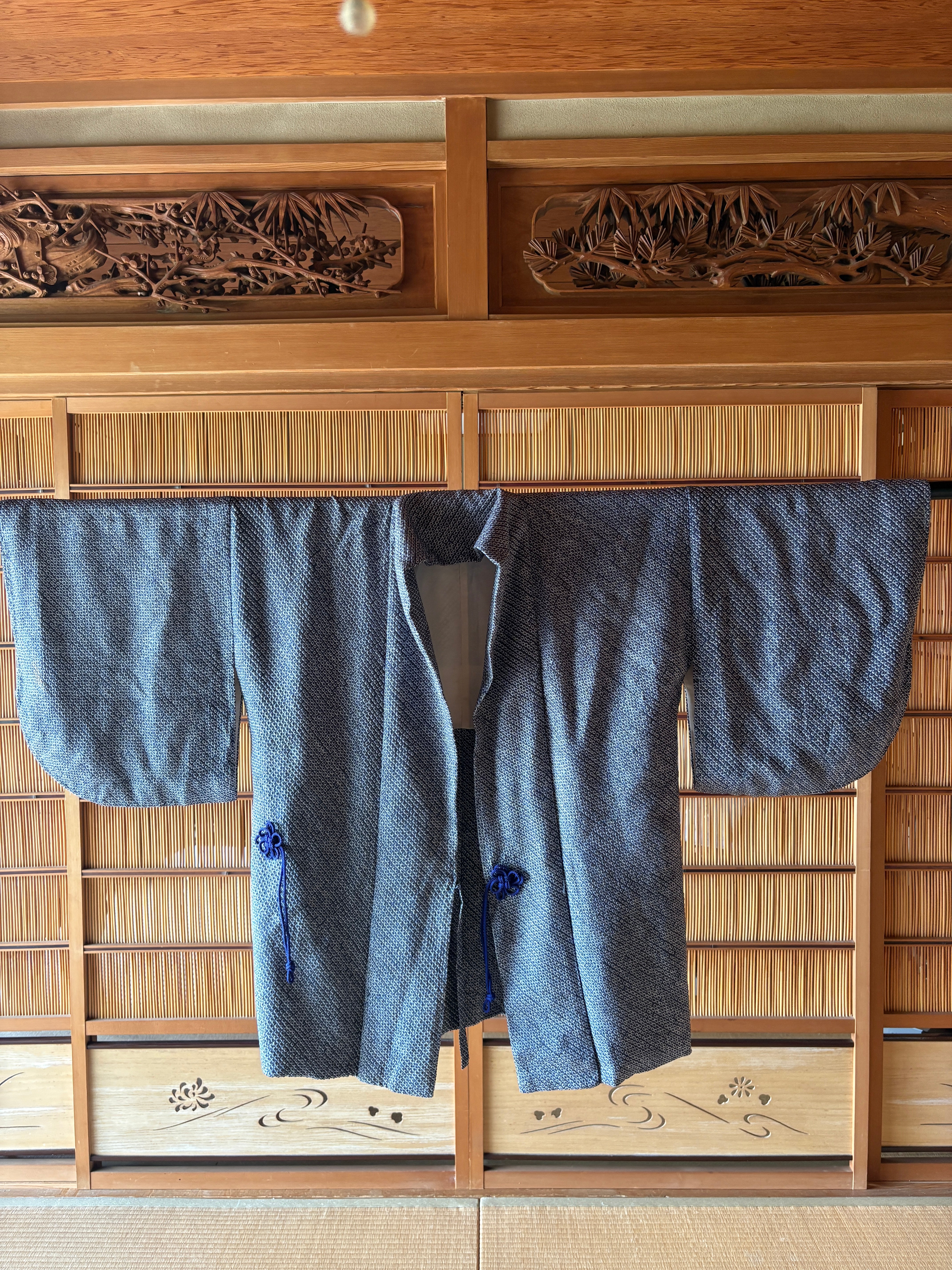 Vintage Shibori Silk Haori – Indigo Everyday Elegance