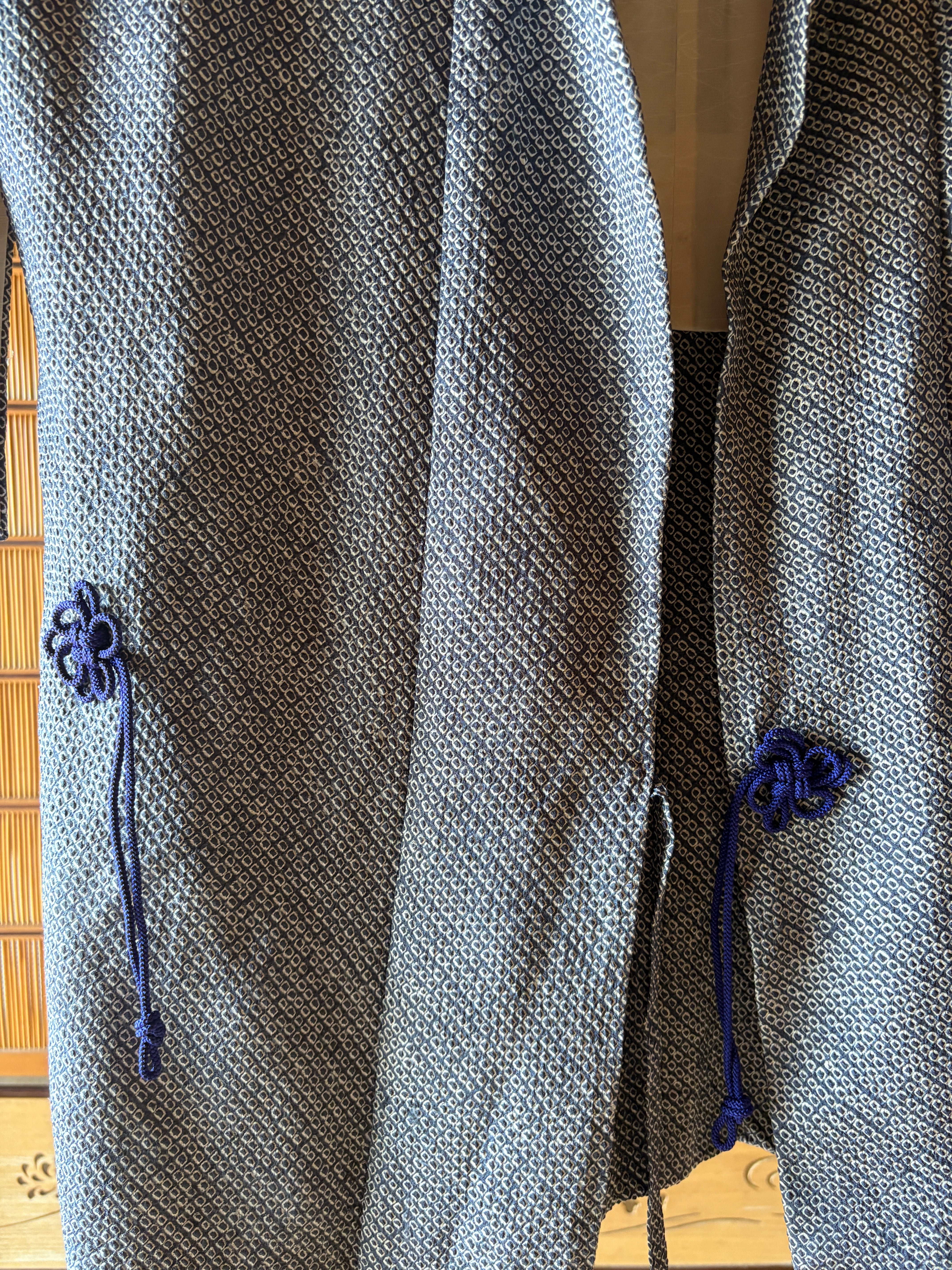 Vintage Shibori Silk Haori – Indigo Everyday Elegance